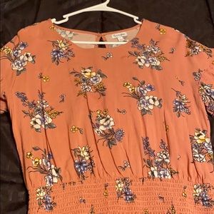 light floral short sleeve shirt